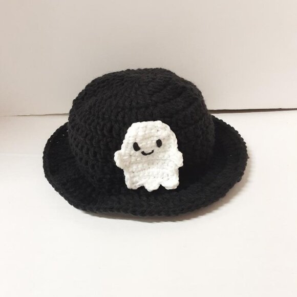 Kids Crochet Ghost Bucket  Hats New - Picture 1 of 5
